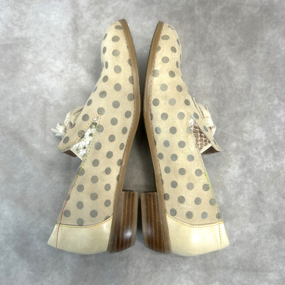 L'Artiste By Spring Step Klasik Women's Loafer 9 Tan Gray Leather Slip-On Shoes - Picture 5 of 10